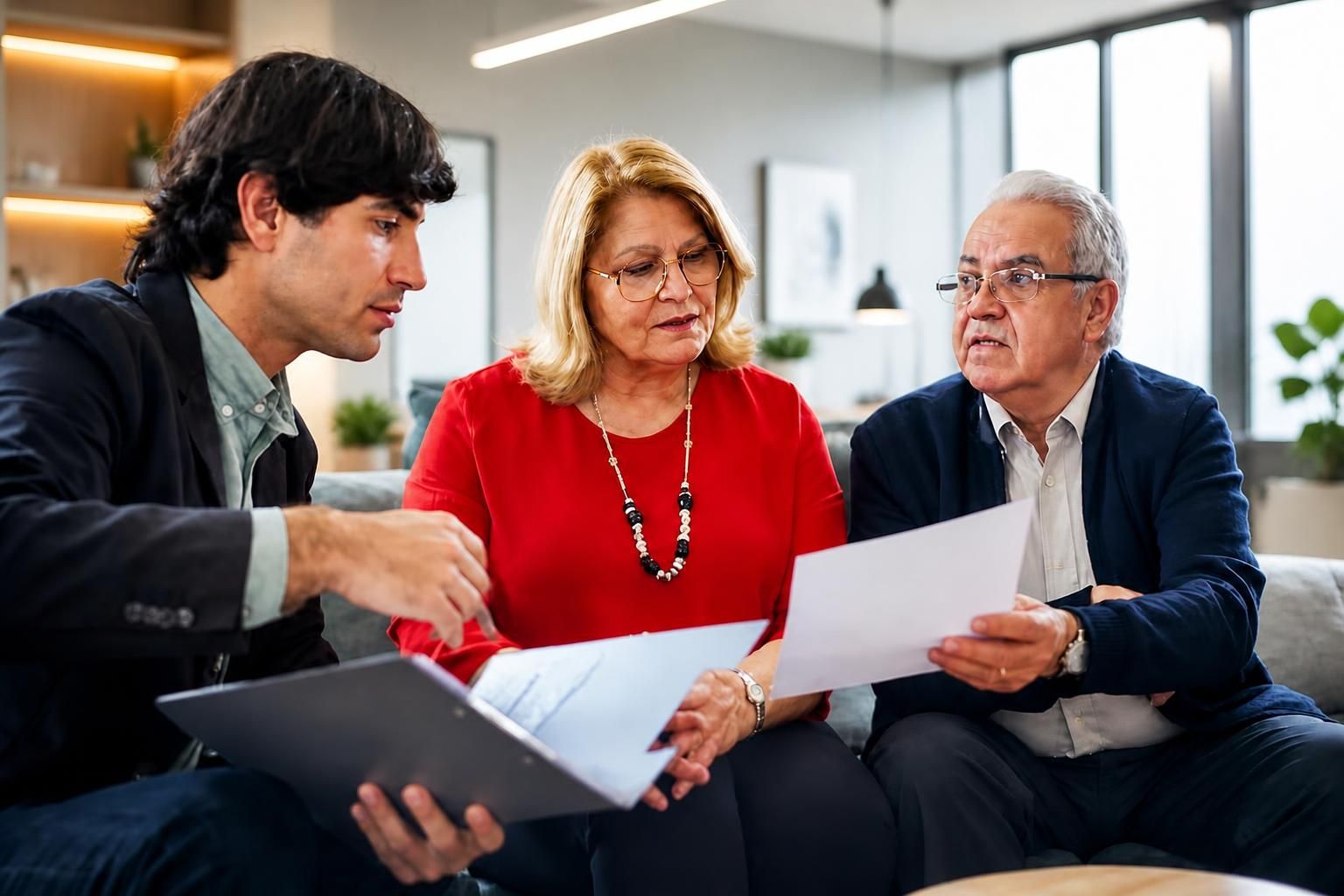 Un conseiller Vitruve Assurance échange avec des clients